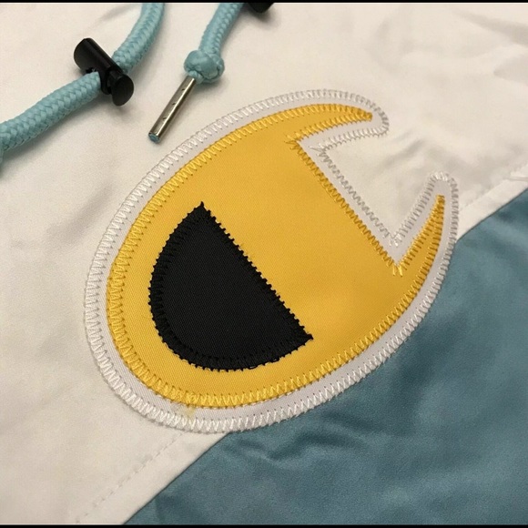 Champion Big C Pullover Jacket Green/White/Yellow - Picture 7 of 8